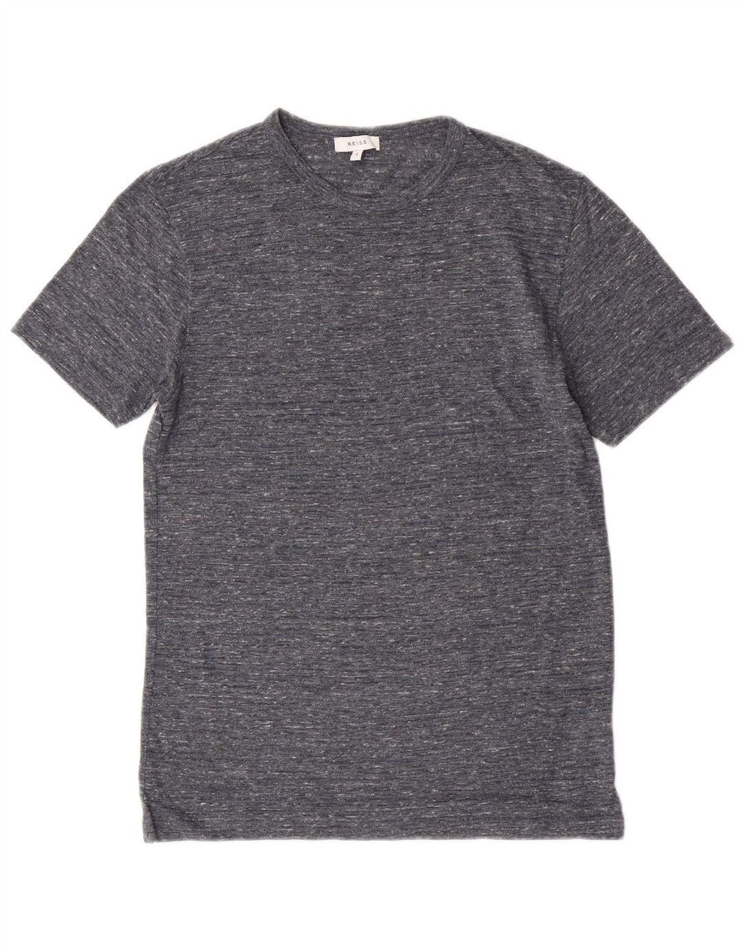 Reiss Herre T-Shirt Top Lille grå Flecked Polyester