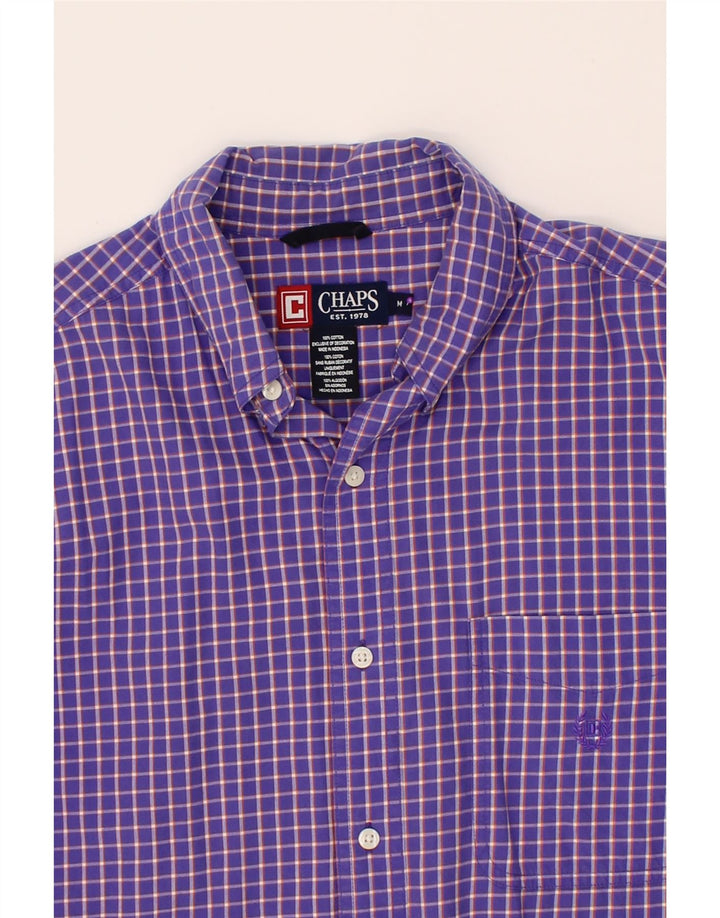 CHAPS Mens Shirt Medium Purple Check Cotton Vintage Chaps and Second-Hand Chaps from Messina Hembry 