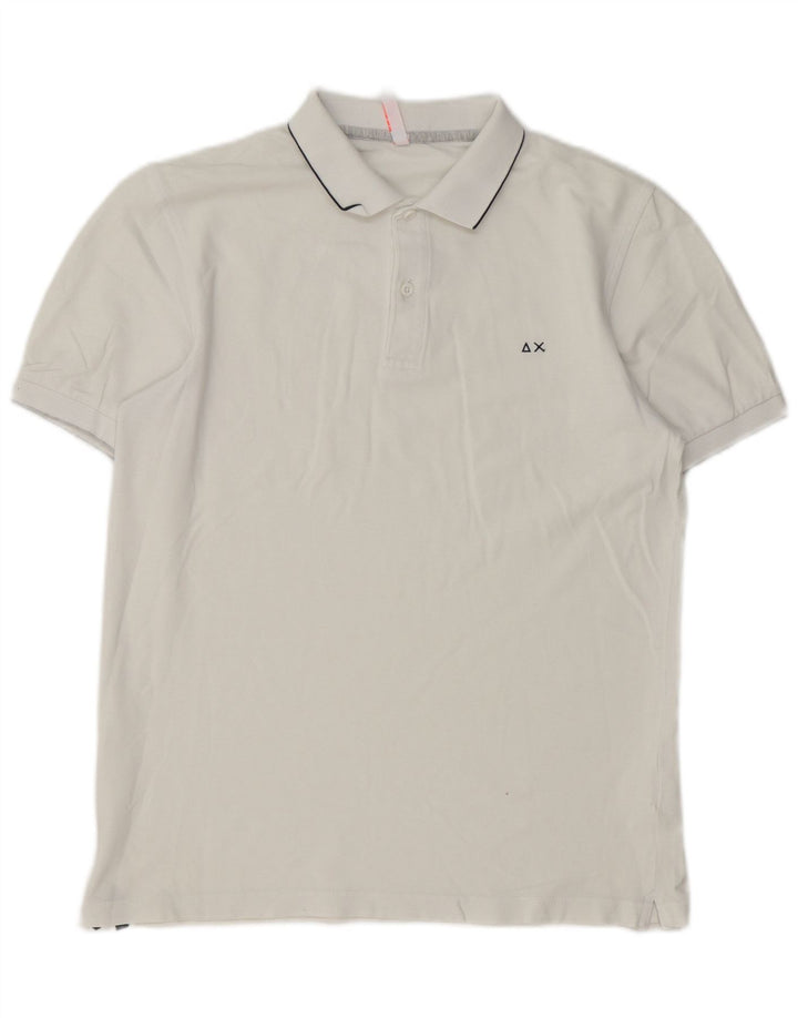 Sun68 Herre poloshirt Medium hvid bomuld