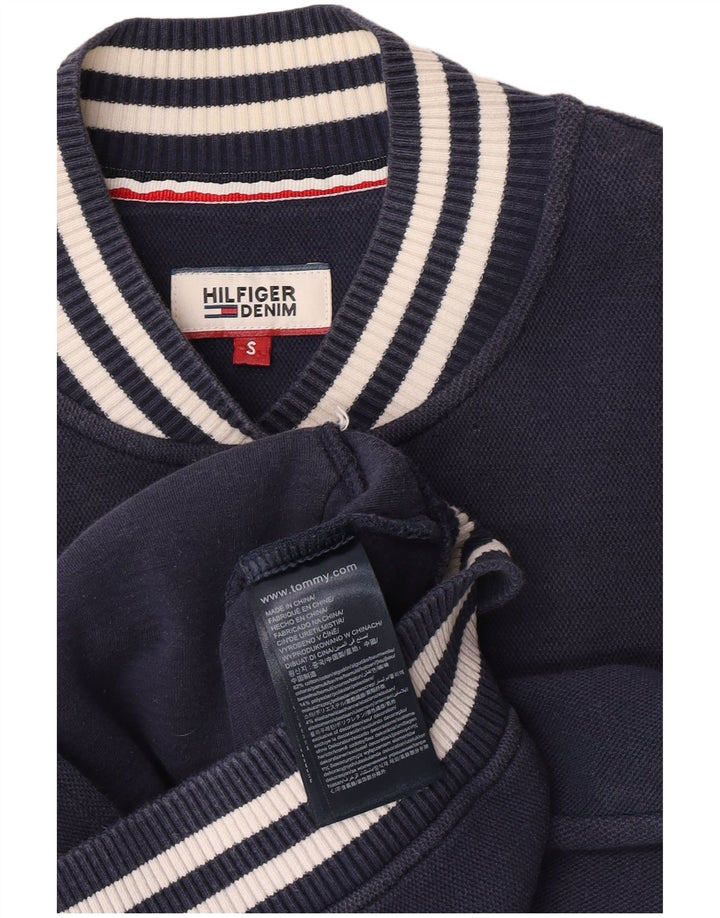 Tommy Hilfiger Dame Oversized Varsity Jacket UK 10 Small Navy Blue