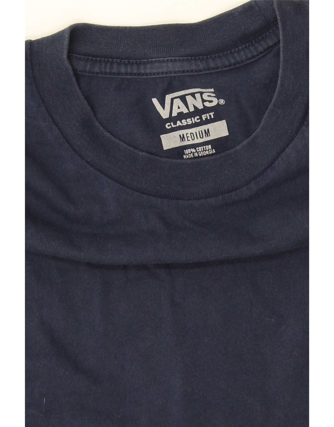 Vans Herre Classic Fit T-Shirt Top Medium Marineblå Bomuld