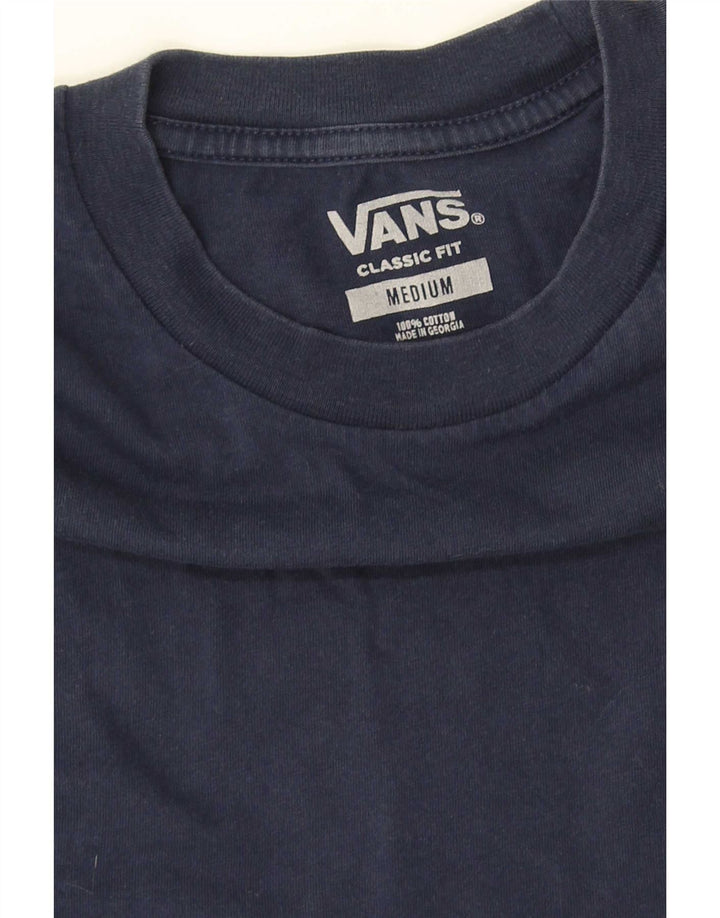 Vans Herre Classic Fit T-Shirt Top Medium Marineblå Bomuld