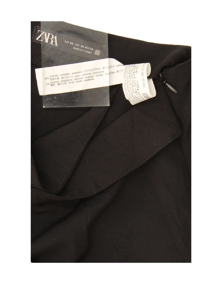 ZARA Womens Mini Skirt XS W24 Black Polyester Vintage Zara and Second-Hand Zara from Messina Hembry 