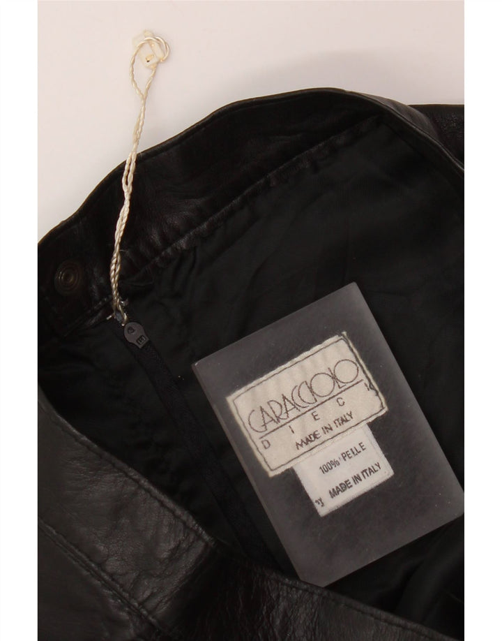 Caracciolo kvinders blyantnederdel W26 lille sort læder