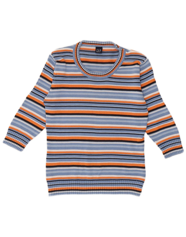 Gap Dame 3/4-ærmet Boat Neck sweater UK 6 XS Blåstribet bomuld
