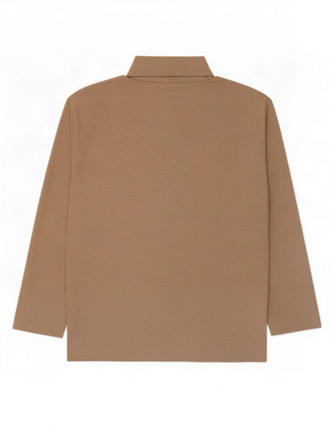 Zara Dame Top Langærmet UK 14 Medium Beige Polyester