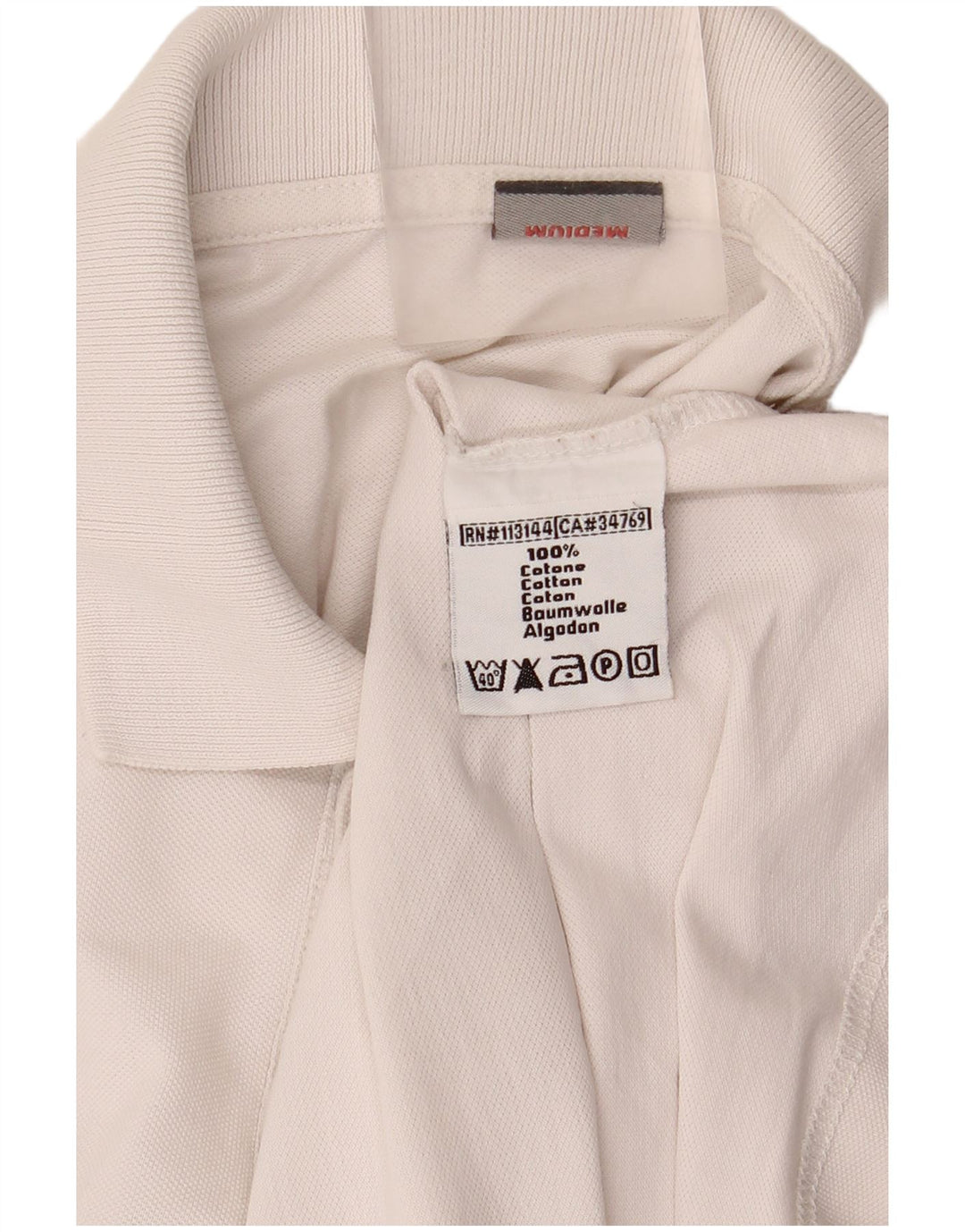 Kappa Langærmet poloshirt til mænd Medium hvid bomuld