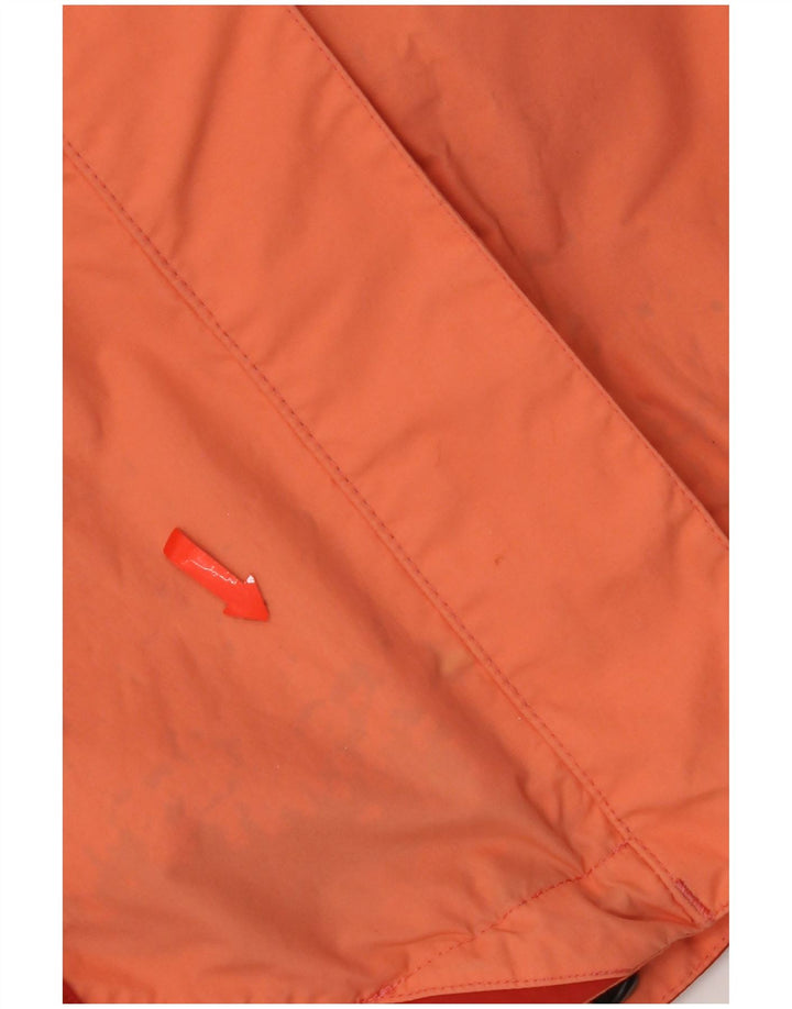Jack Wolfskin Dame Regnjakke med hætte UK 10 Small Orange Colourblock