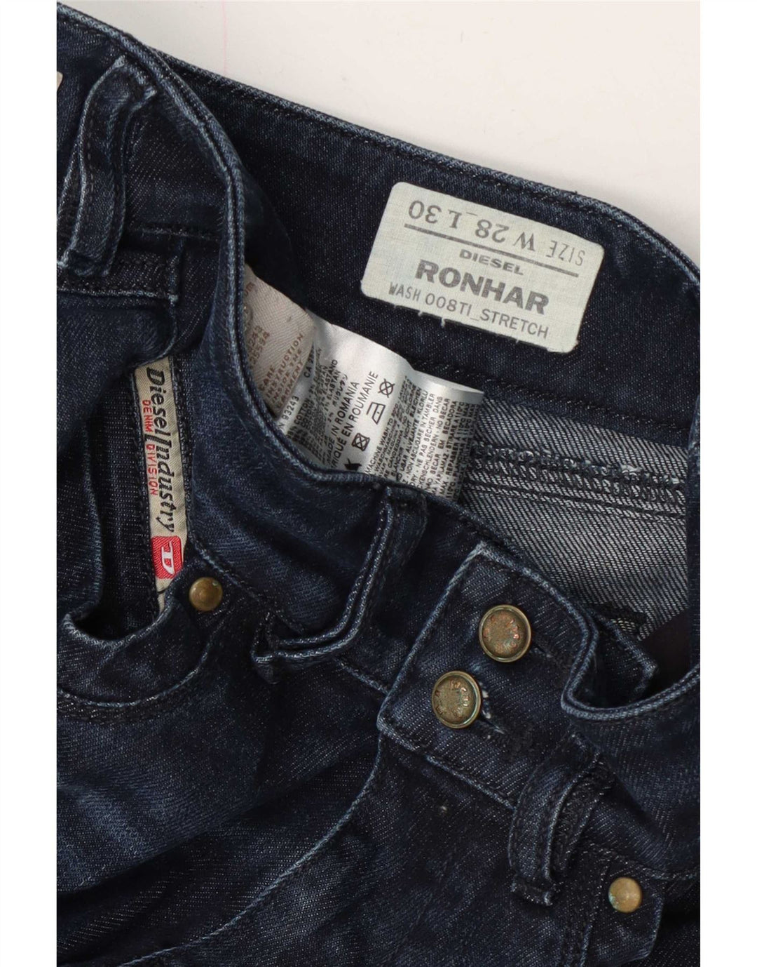 Diesel Dame Ronhar Bootcut Jeans W28 L30 Marineblå Bomuld