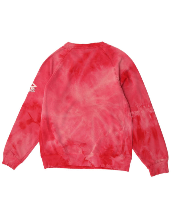 Umbro Herre Grafisk Sweatshirt Jumper Medium Pink Tie Dye Bomuld