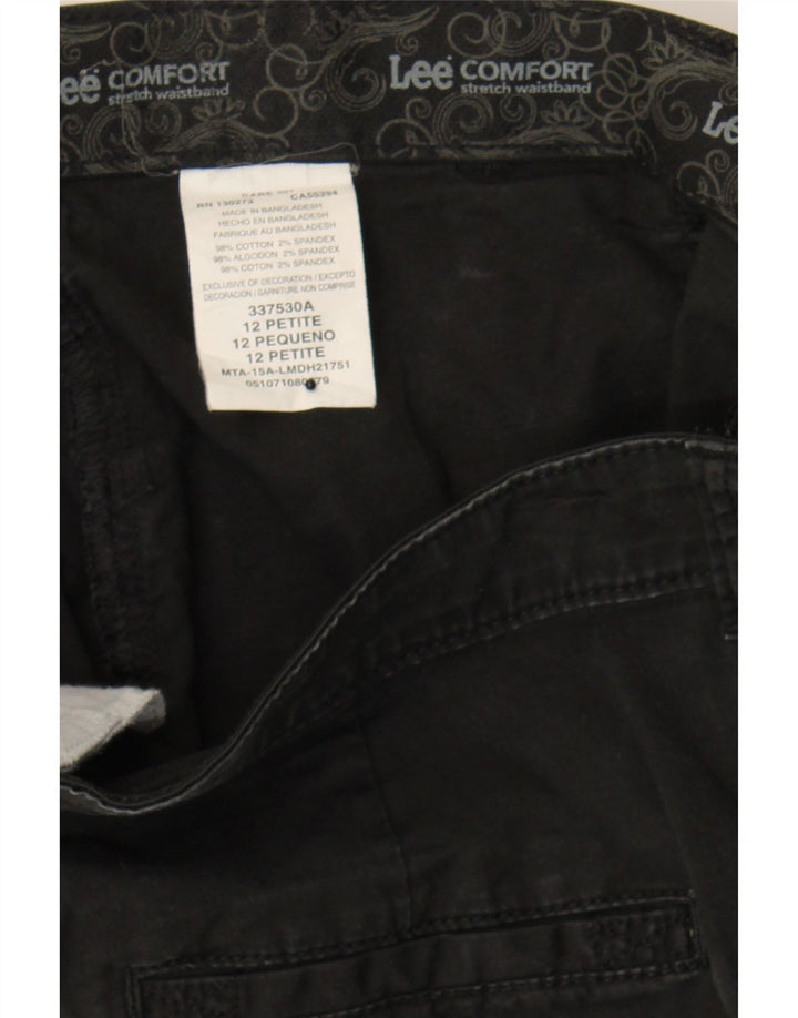LEE Womens Cargo Bermuda Shorts us 12 Large W34 Black Cotton Classic Vintage Lee and Second-Hand Lee from Messina Hembry 