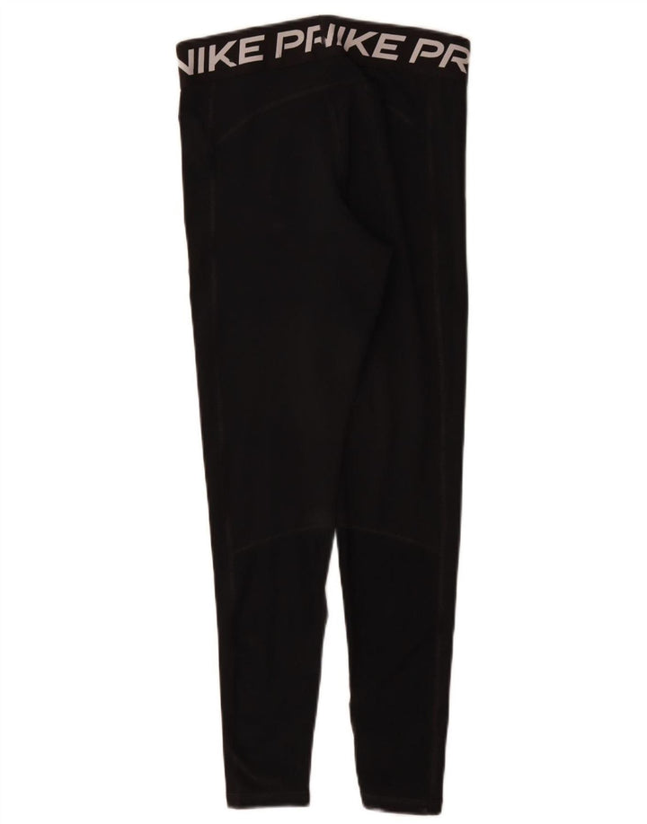 Nike Dame Dri Fit Grafiske Leggings UK 12 Medium Sort