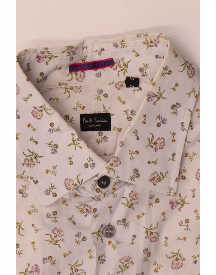 Paul Smith Herreskjorte str. 43 17 XL Hvid blomster