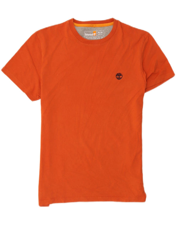 Timberland Herre Slim Fit T-Shirt Top Medium Orange Bomuld