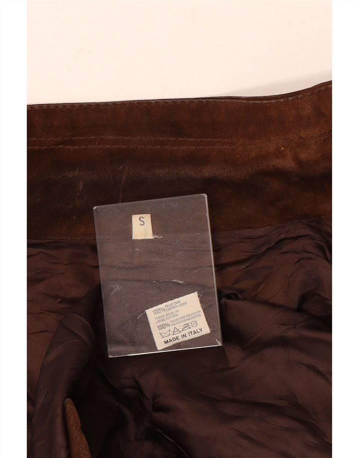 Vintage Dame Oversized 3 Button Ruskind Blazer Jacket UK 10 Small Brown