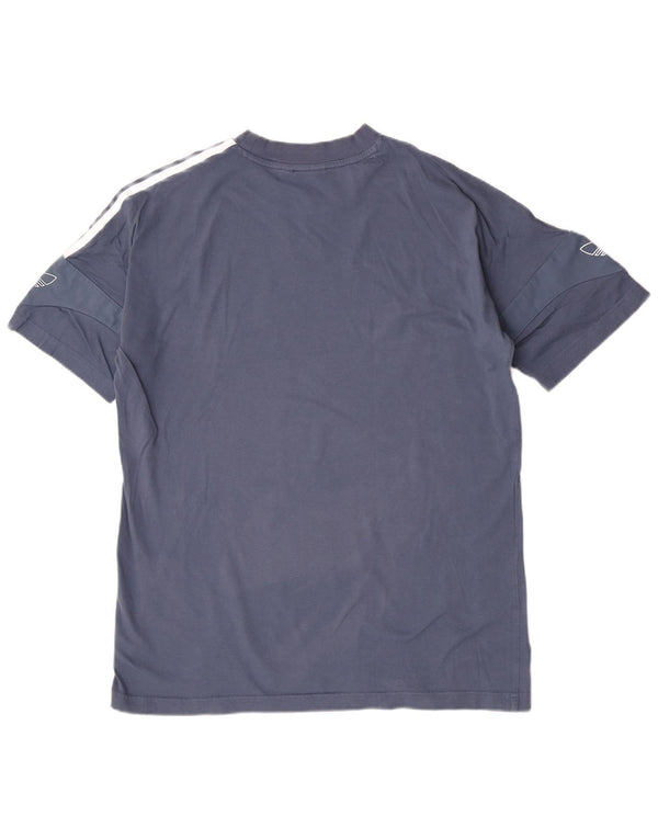 Adidas Kortærmet Herre Regular Grafisk T-Shirt Top Medium Blue Bomuld