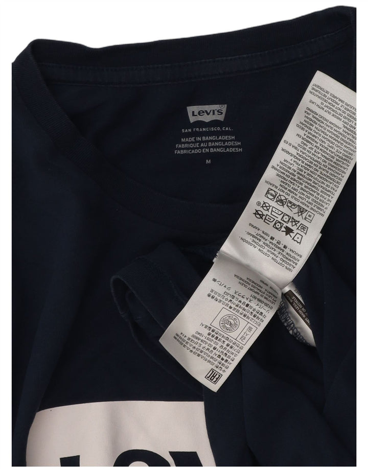 Levi's Herre grafisk T-shirt Top Medium Navyblå Bomuld