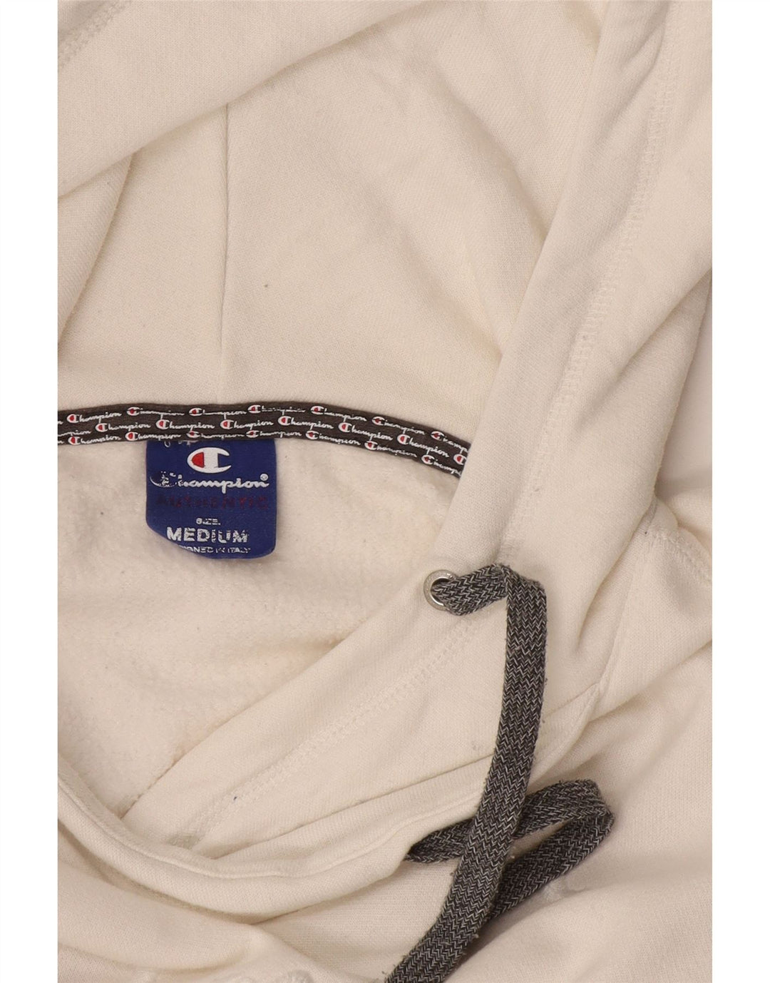 Champion Dame Grafisk Hoodie Jumper UK 12 Medium White