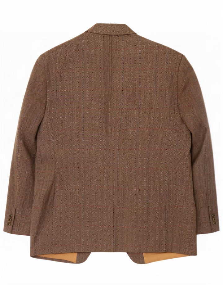 Magee Herre 2-knaps blazerjakke UK 46 3XL grå sildeben Ny uld