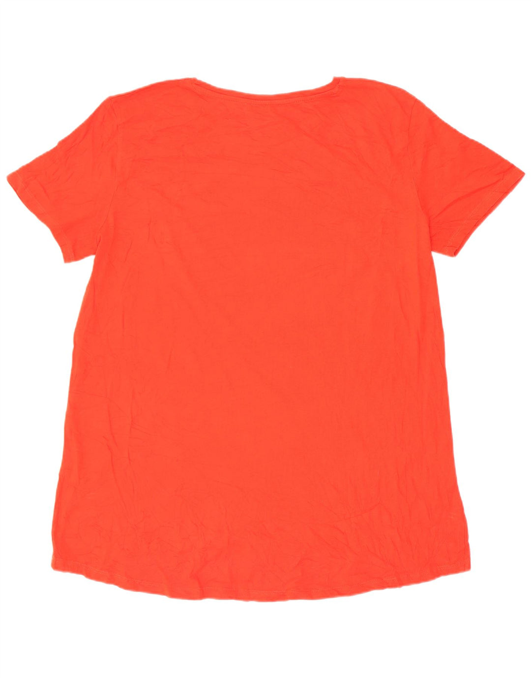 Zara Dame T-Shirt Top UK 14 Medium Rød Bomuld