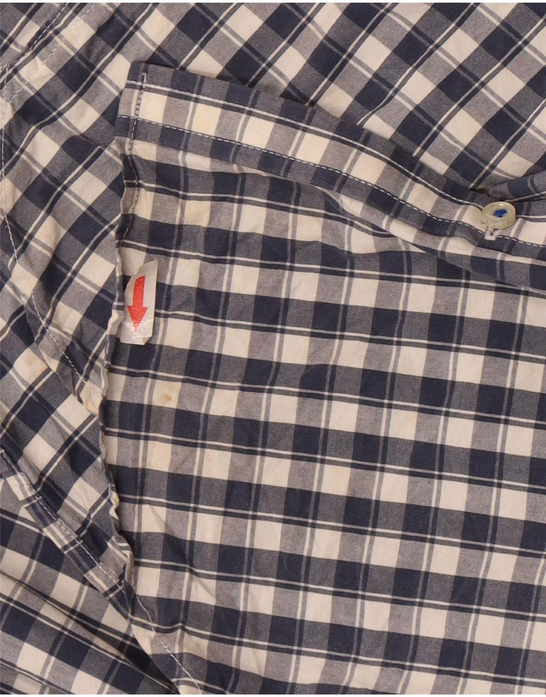 Superdry herreskjorte lille marineblå ternet bomuld