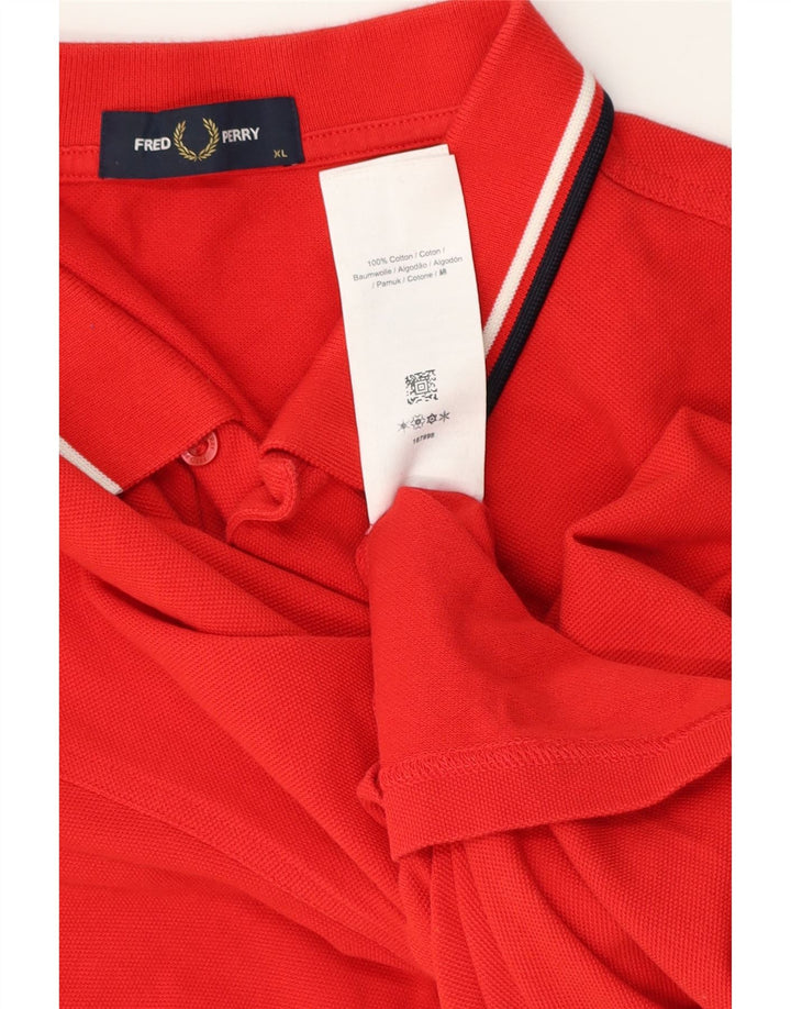 Fred Perry herre poloshirt XL rød bomuld