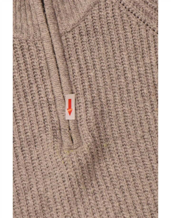 Marks & Spencer Herre Zip Neck Jumper Sweater 3XL Grå Akryl