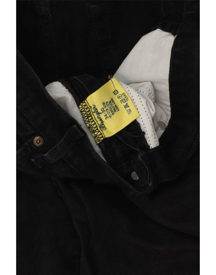 Wrangler Herre Texas Straight Jeans W34 L27 Sort Bomuld