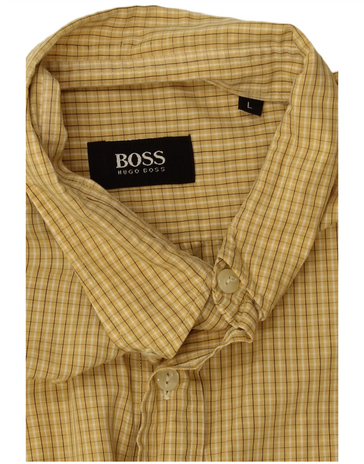 Hugo Boss Herreskjorte Stor gul ternet