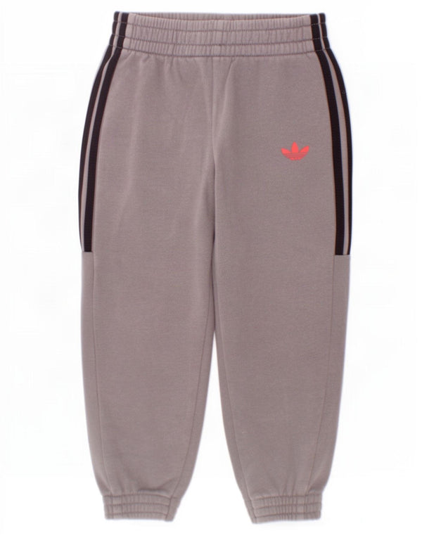 Adidas Drenge Grafisk træningsdragt Bukser Joggers 3-4 år Grå Bomuld