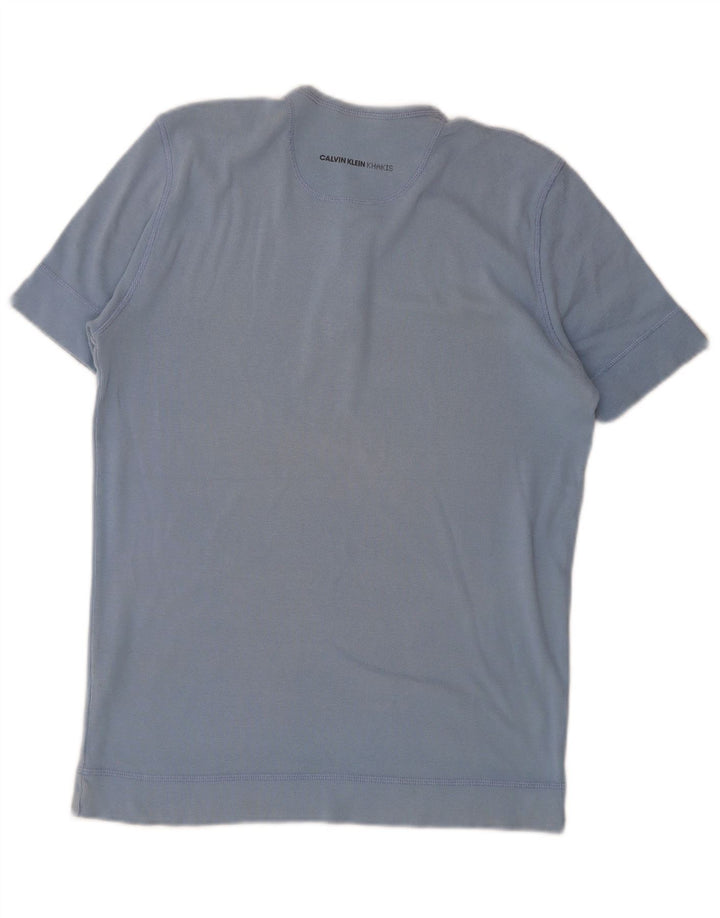 Calvin Klein Herre T-Shirt Top Stor Blå Bomuld
