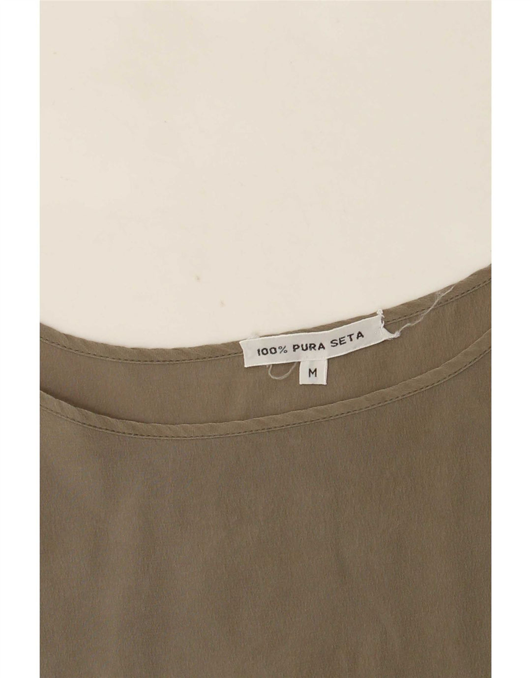Vintage Dame Cami Top UK 14 Medium Khaki Silk