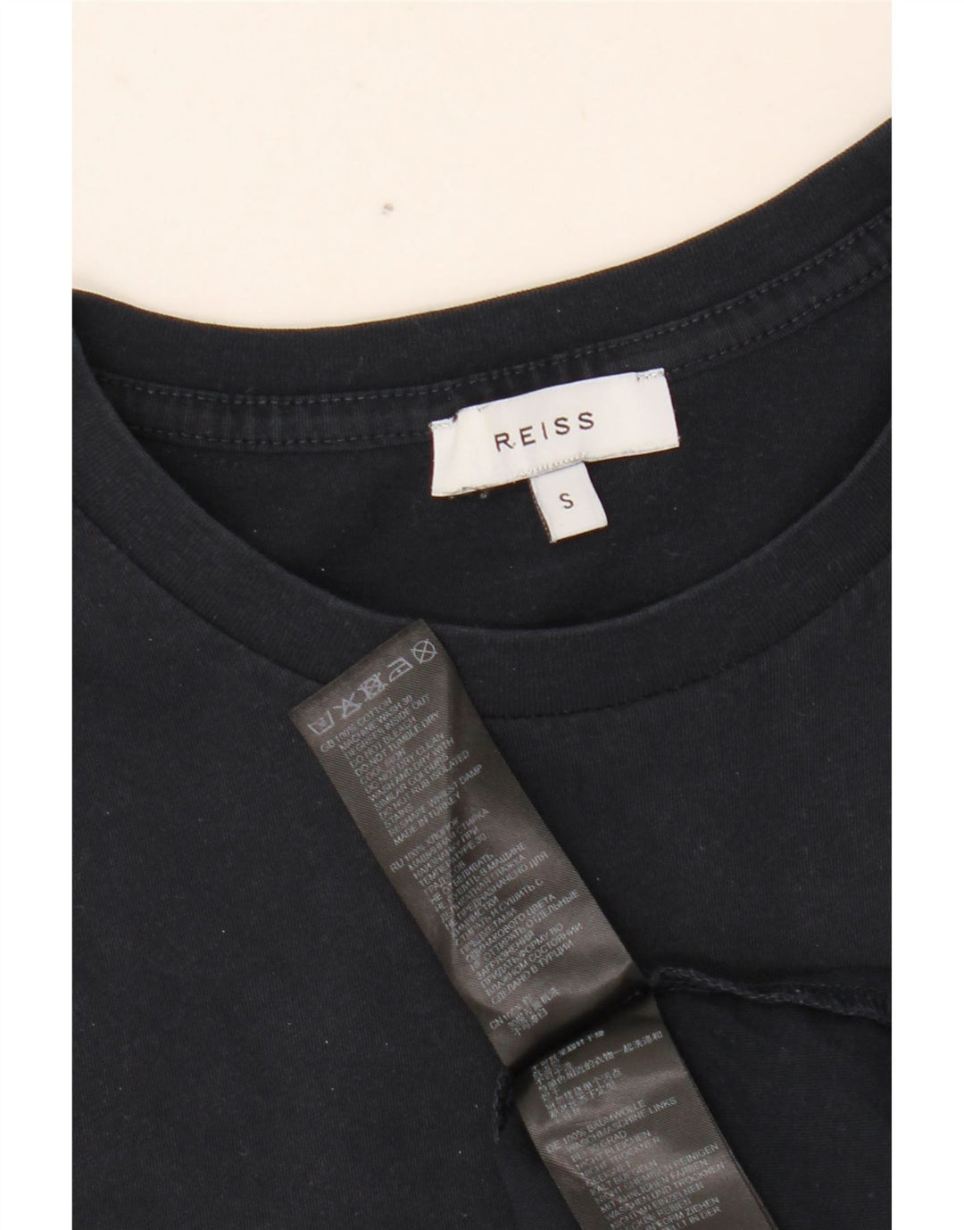 Reiss herre T-shirt top lille marineblå bomuld
