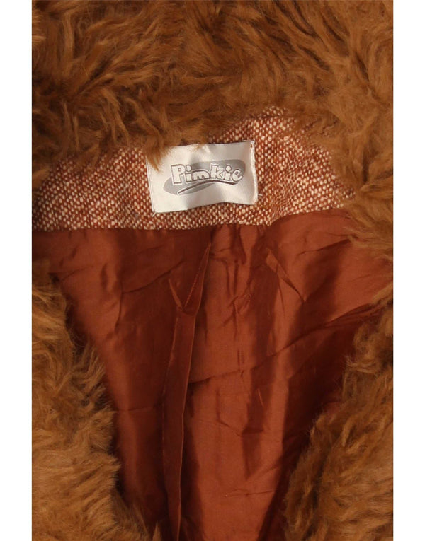 Pimkie Womens 1 Button Blazer Jacket UK 10 Small Brown Flecked