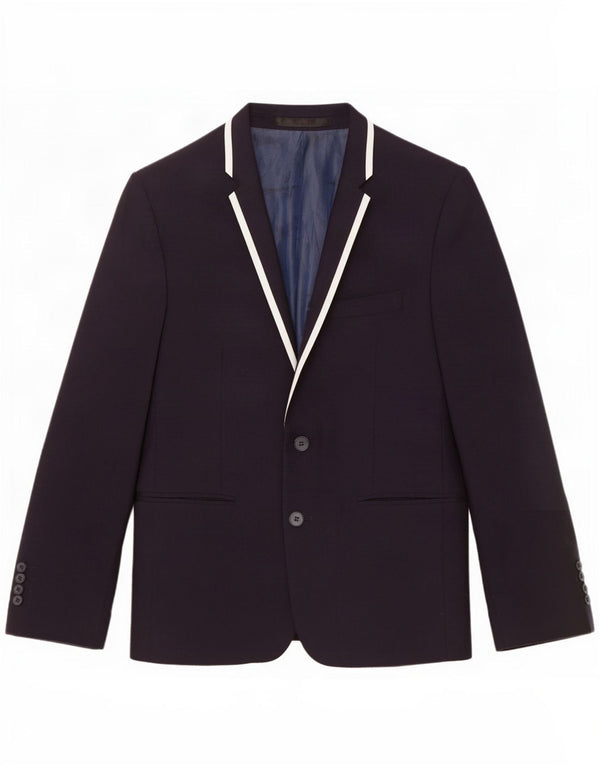 Marks & Spencer Herre Short 2 Button Blazer Jacket UK 38 Medium Navy Blue