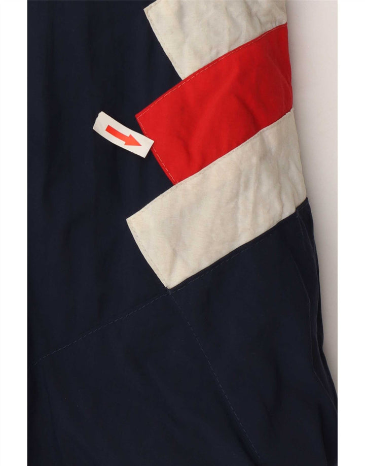 Adidas Polstret frakke til mænd UK 40 Large Navy Blue Colourblock Polyester