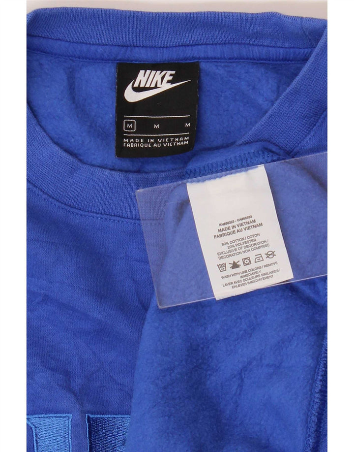 Nike grafisk sweatshirt til mænd mellemblå bomuld