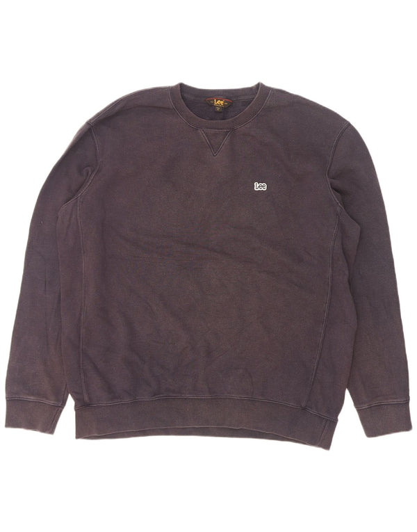 Lee Herre høj Regular Fit Sweatshirt Jumper XL Navy Blue