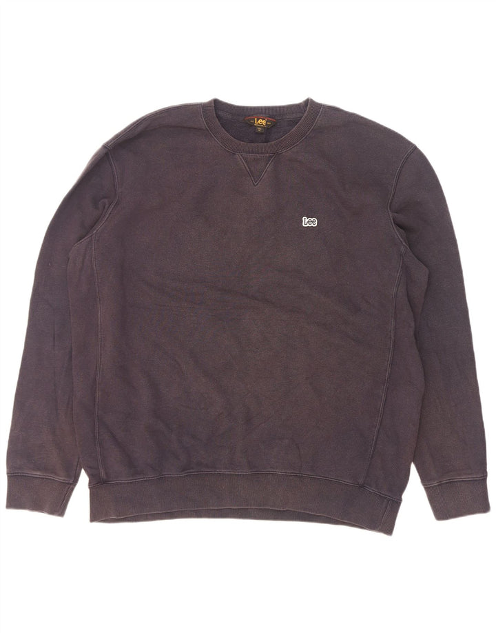 Lee Herre høj Regular Fit Sweatshirt Jumper XL Navy Blue