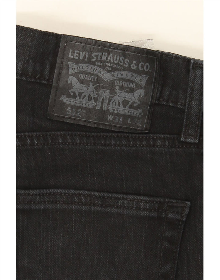 Levi's Herre 512 Slim Tapered Jeans W31 L32 Sort Bomuld