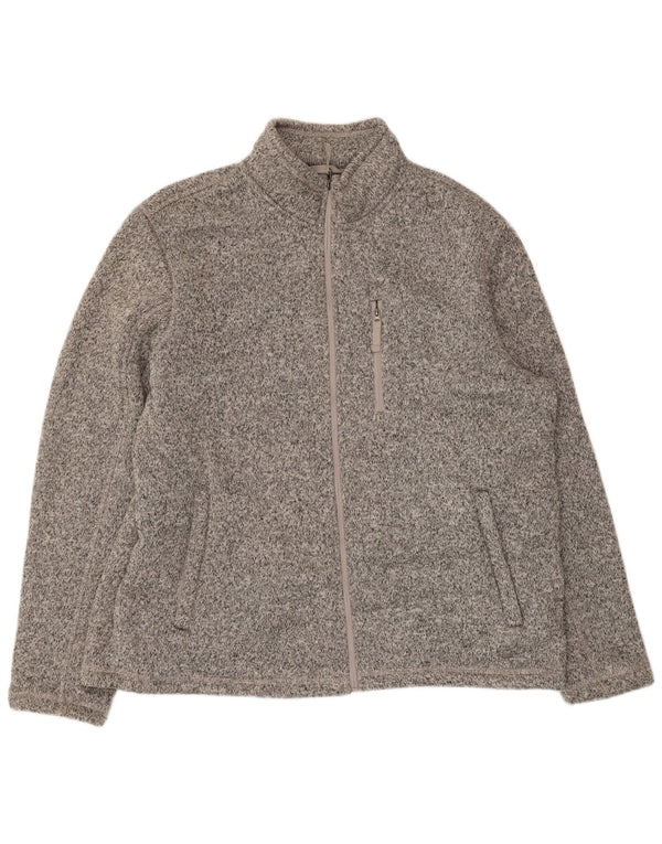Marks & Spencer dame fleece træningsdragt topjakke UK 20 2XL Grå Flecked