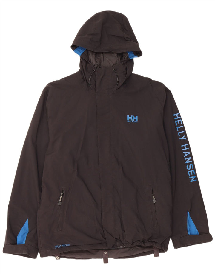 Helly Hansen Herre Graphic Windbreaker Jacket UK 38 Medium Black Colourblock