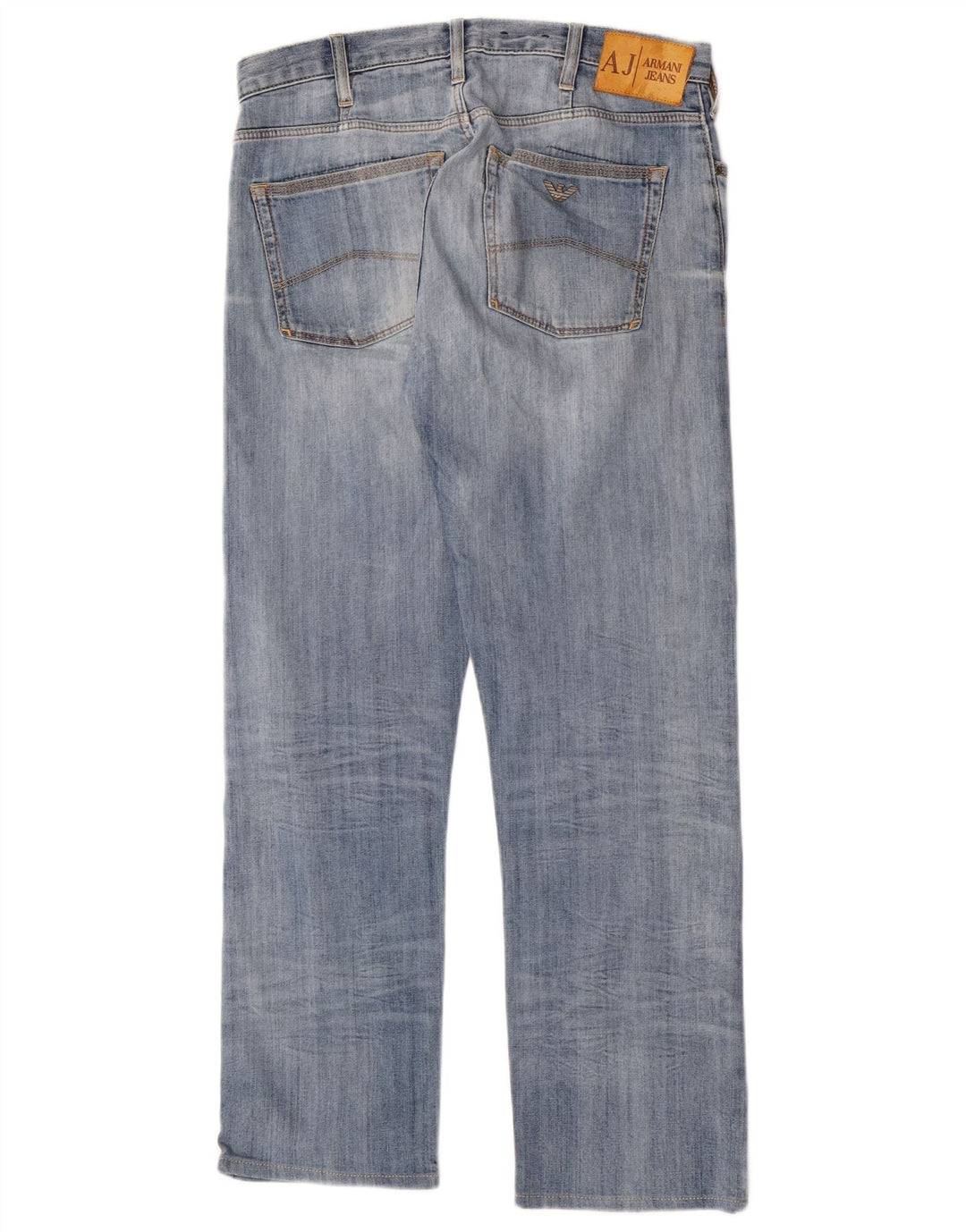 Armani Straight Jeans til mænd W32 L28 Blå Bomuld