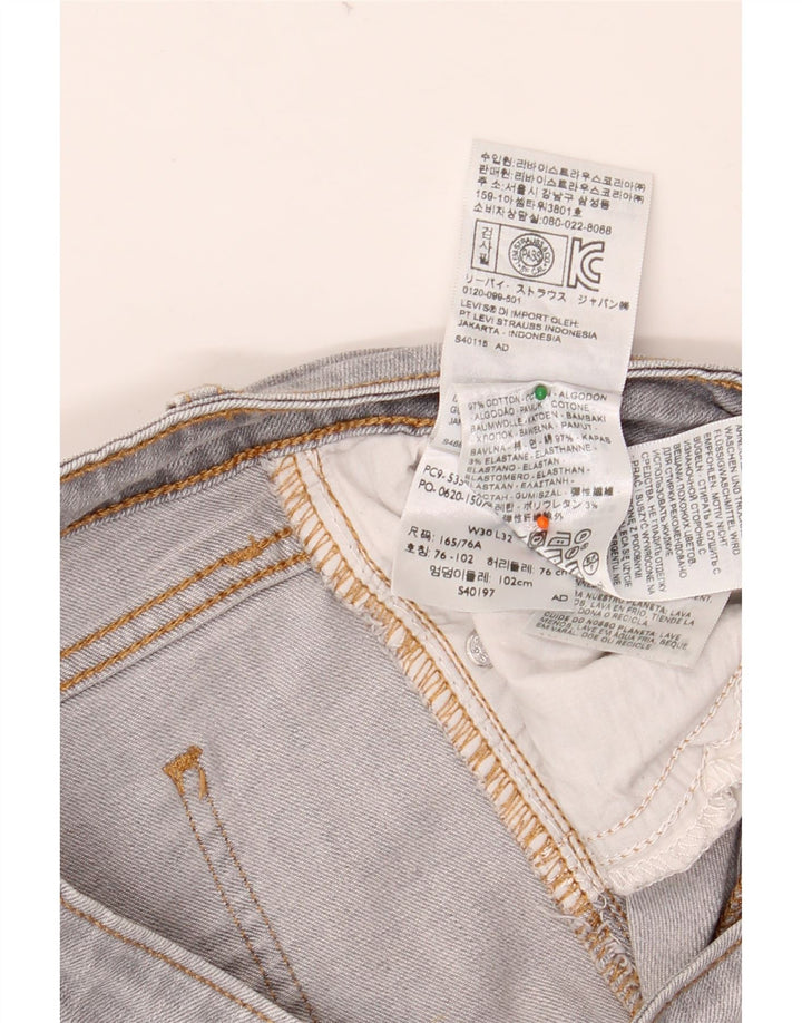 LEVI'S Dame 535 Legging Skinny Jeans W30 L32 Grå Bomuld