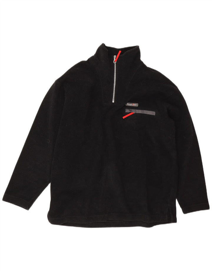 Murphy & Nye Fleece Jumper til mænd med lynlås XL sort polyester