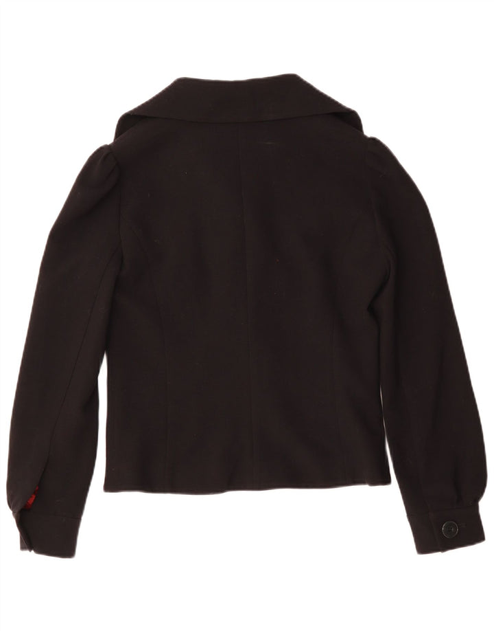 Sultanna Frantsuzova Dame 3-knaps blazerjakke UK 10 Small Black Rayon