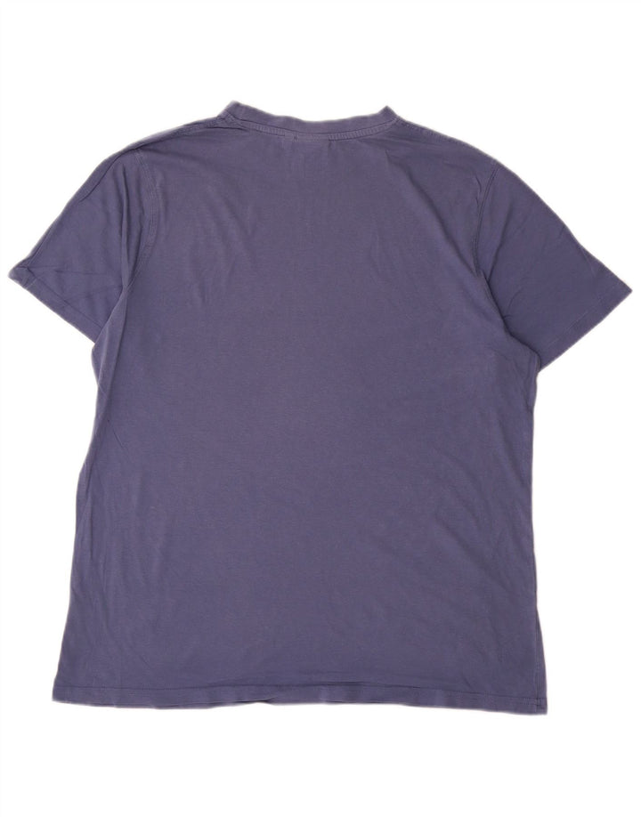 Animal Herre Grafisk T-Shirt Top Medium Blå Bomuld
