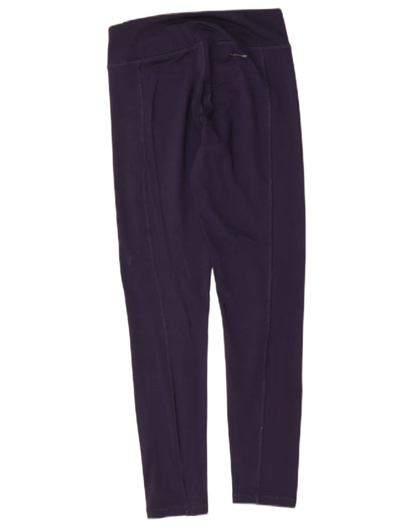 ADIDAS Dame Climawarm Leggings UK 8/10 Small Navy Blue Polyester