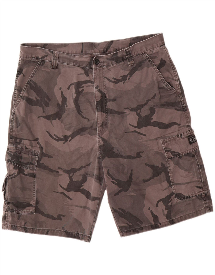 Wrangler Herre Cargo Shorts W38 XL Grå Camouflage Bomuld