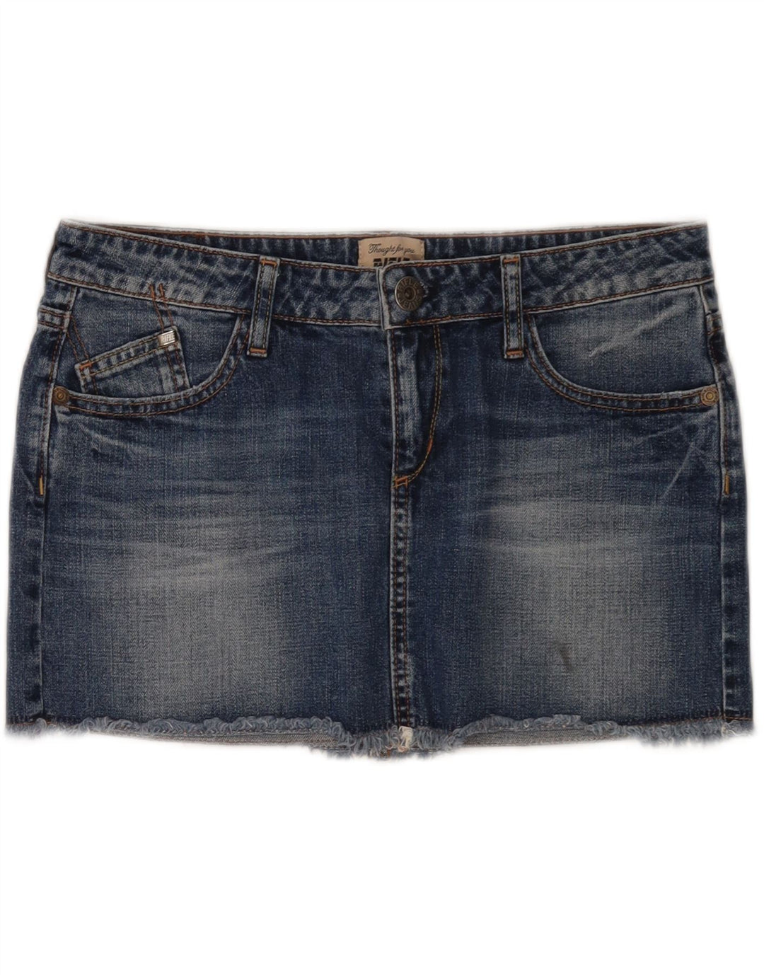 Rifle Dame Mini Denim Nederdel W27 Lille Blå Bomuld